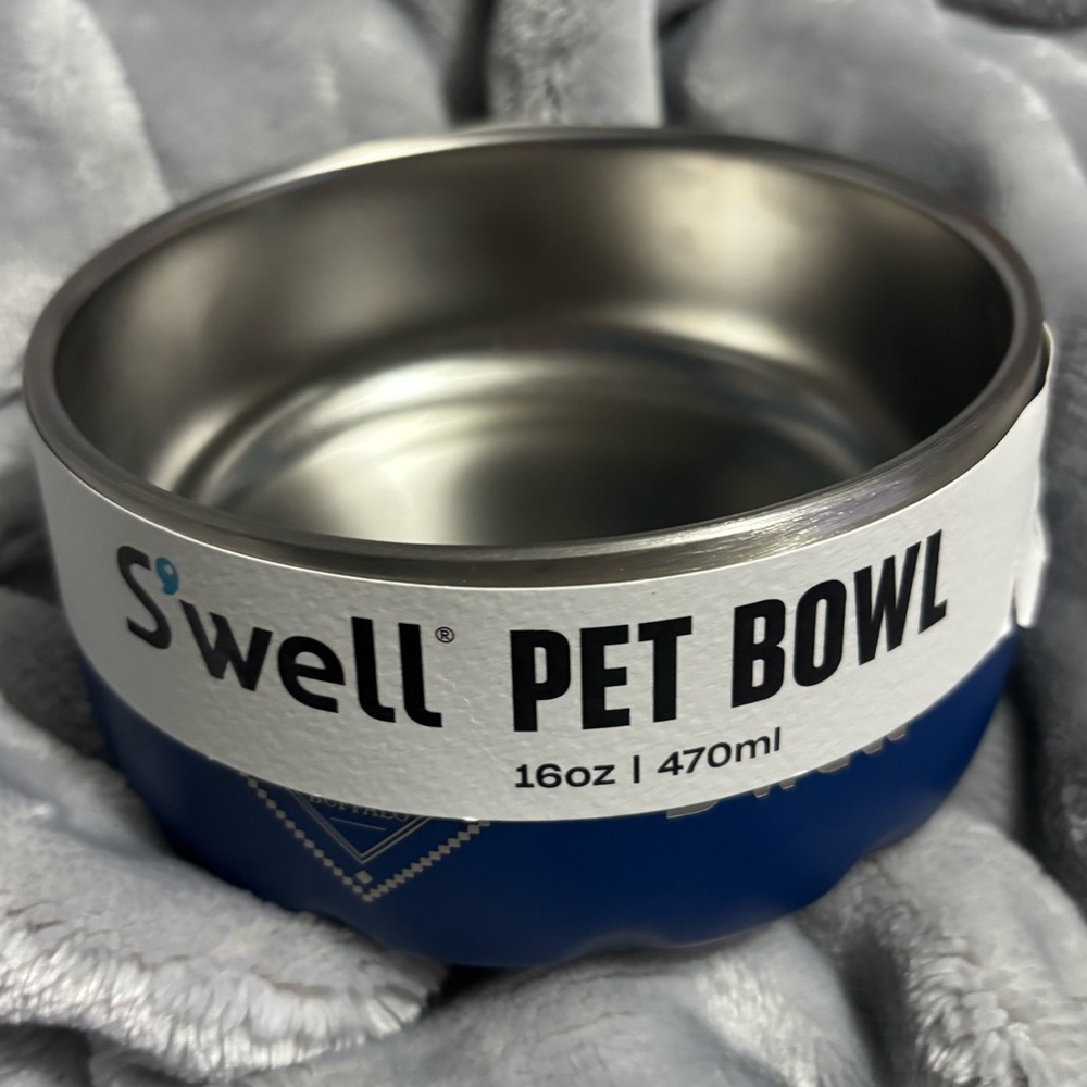 S'well Stainless Steel Blue Buffalo Pet Bowl